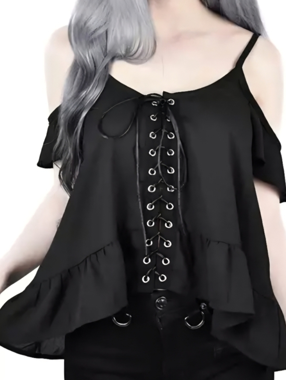 KILLSTAR | Marina Cold Shoulder Tank Top | Size M | Hight Low | NWT | Retired